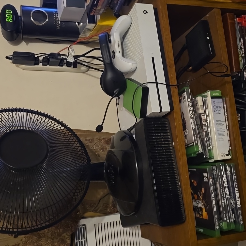 Xbox one and Xbox 360 with 4 remote controllers. 2 each for each console. 20 gam
